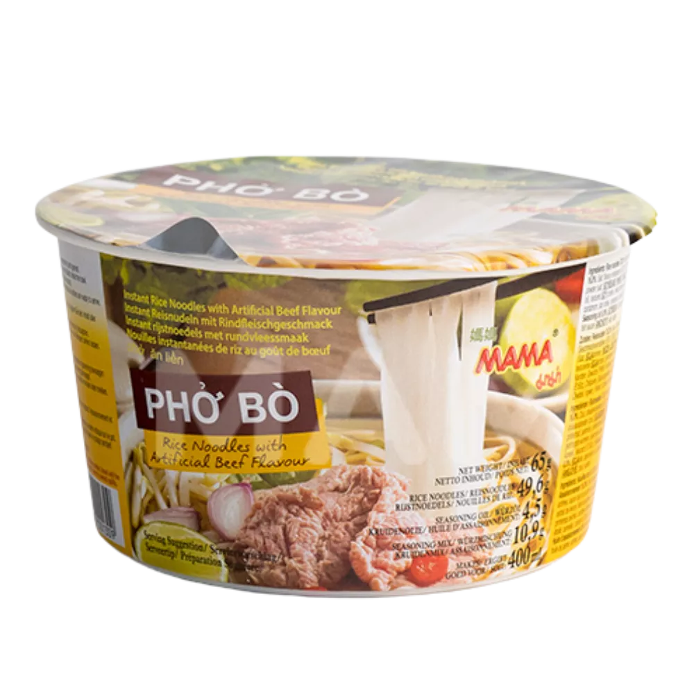 MAMA Instant Reisnudeln Pho Bo 65G