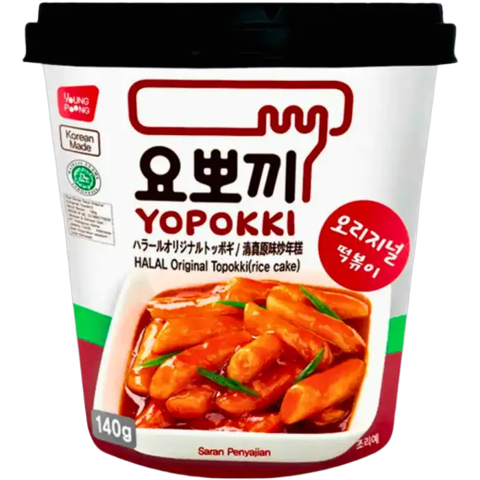 YOPOKKI Ricecake Cup Original Halal 120G