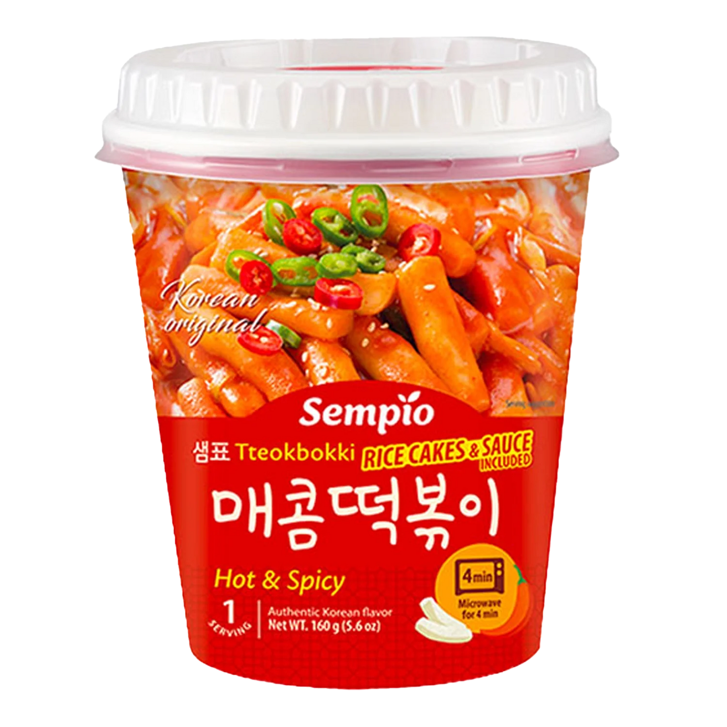 SEMPIO Tteokbokki m.Sauce Hot&Spicy Cup 160G