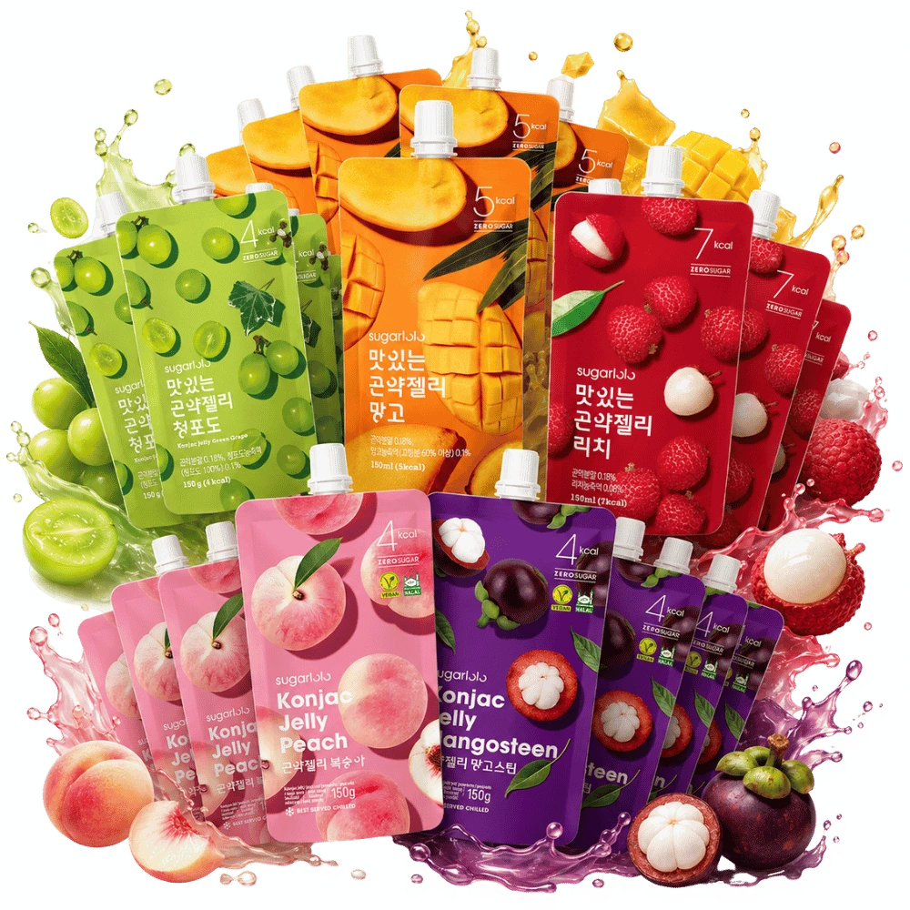 SUGARLOLO Konjak Jelly Mixbox – 20er Fruchtmix mit 5 Sorten