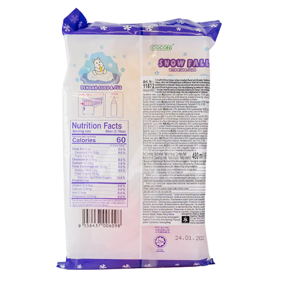 COCON Drinks Snowfall Milch&Saft Pk 480ML