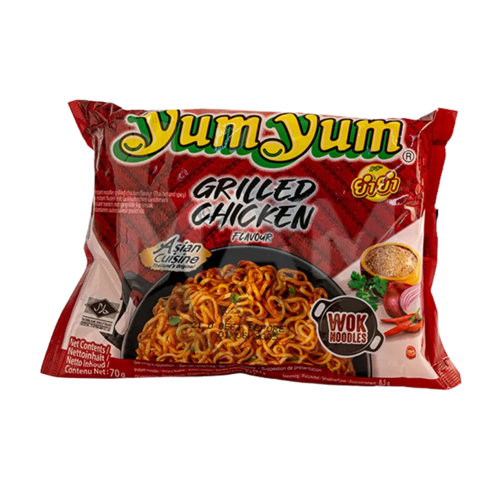 YUM YUM Instant Nudeln Gebr. Grillhähnchen Pk70g