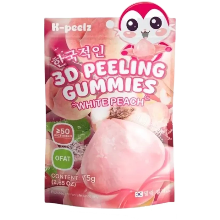 K-PEELZ Peelable Gummies White Peach 75G