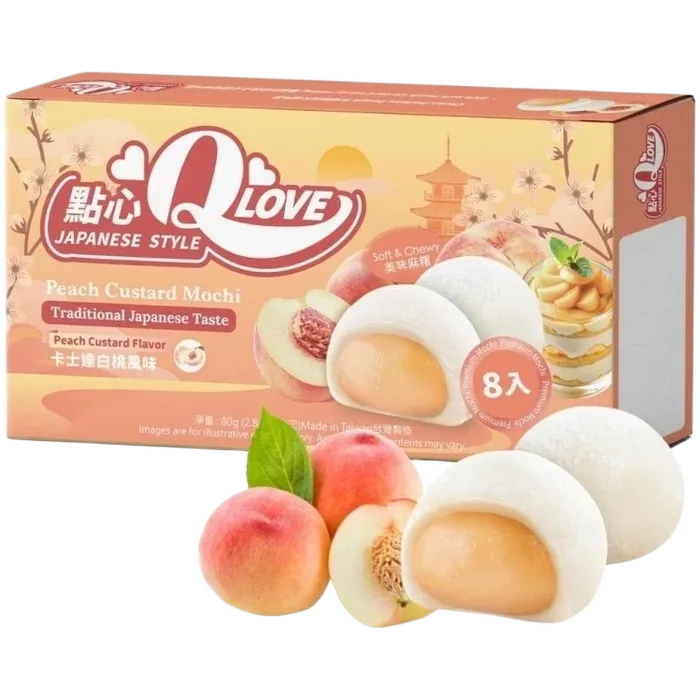 QLove Mini Mochi Peach Custard Premium 80G