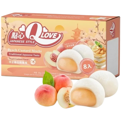 QLove Mini Mochi Peach Custard Premium 80G