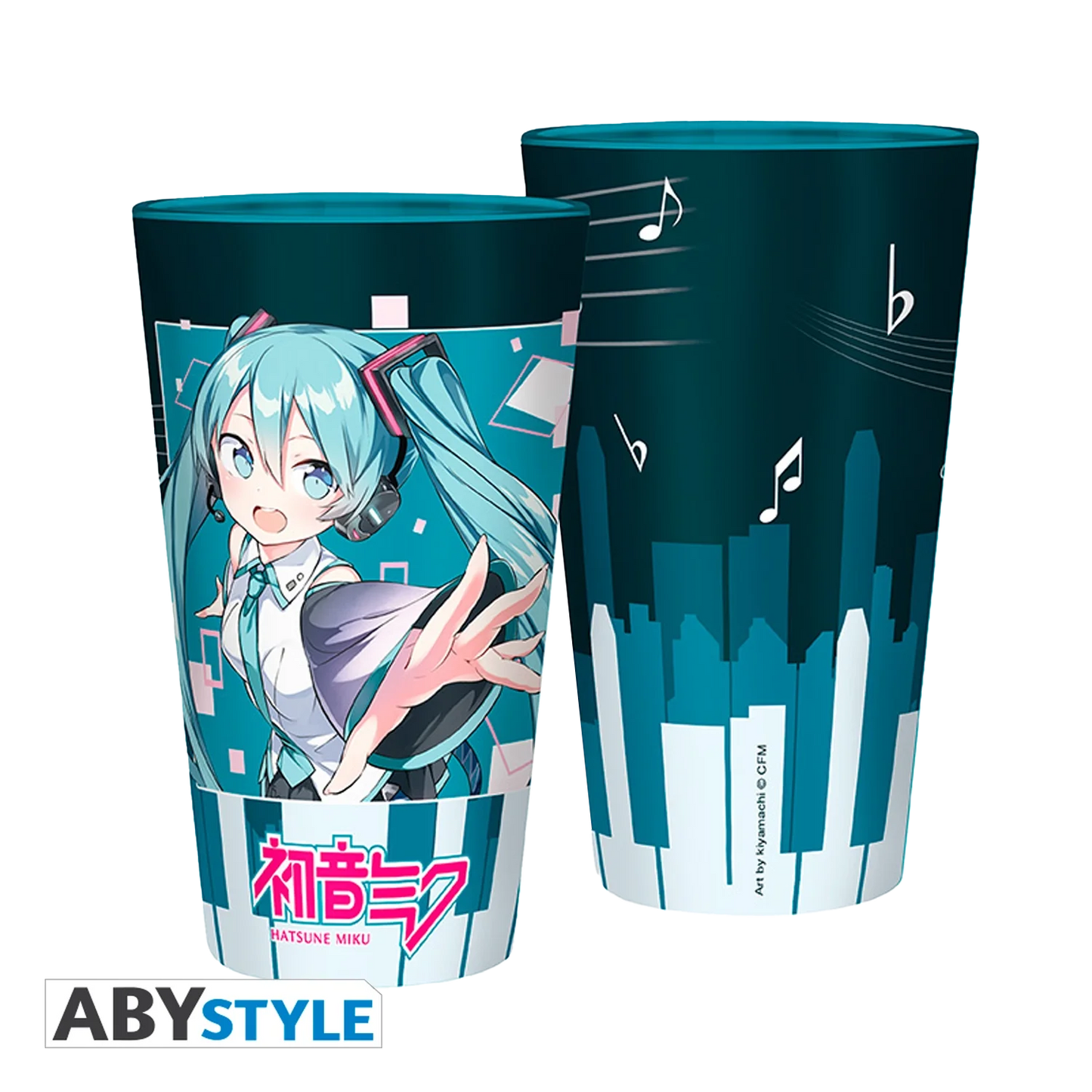 HATSUNE MIKU Large Glass Musical City 400ML