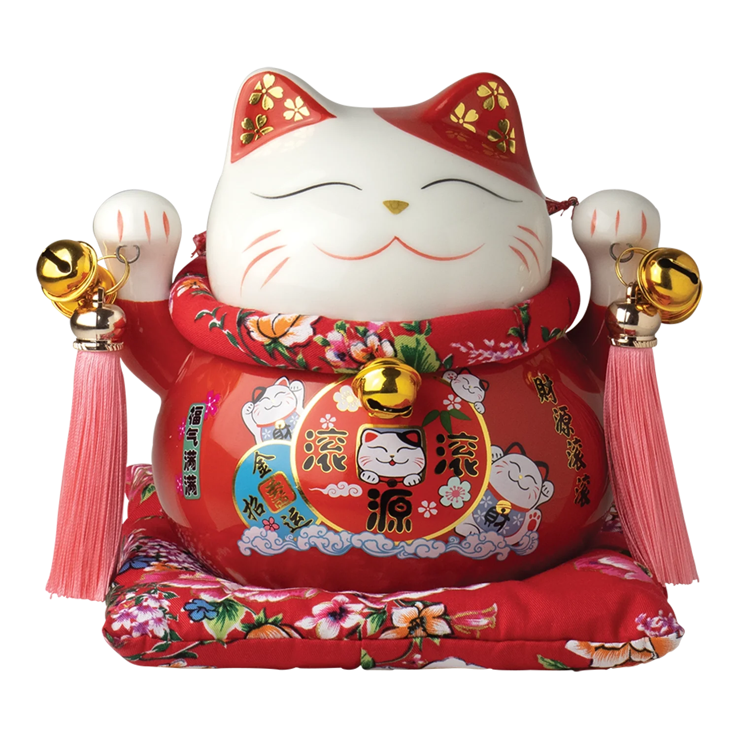 Jade Temple Porzellan Spardose Maneki Neko ROT