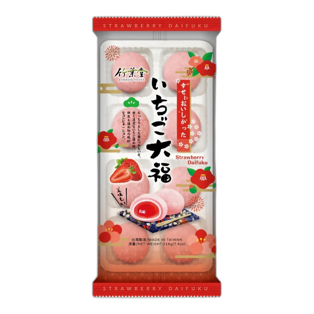 BAMBOO HOUSE Marshmallow Mochi Strawberry 216G