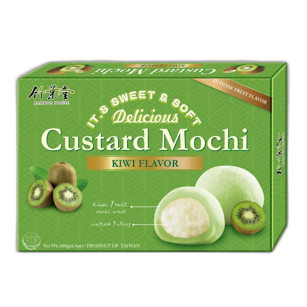 BAMBOO HOUSE Mochi Custard Kiwi – Fruchtige Reiskuchen 180g
