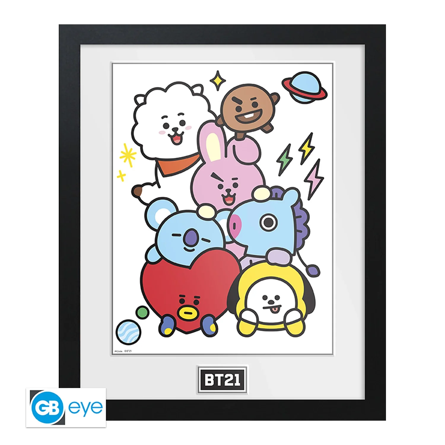 BT21 Framed Print Characters Stack