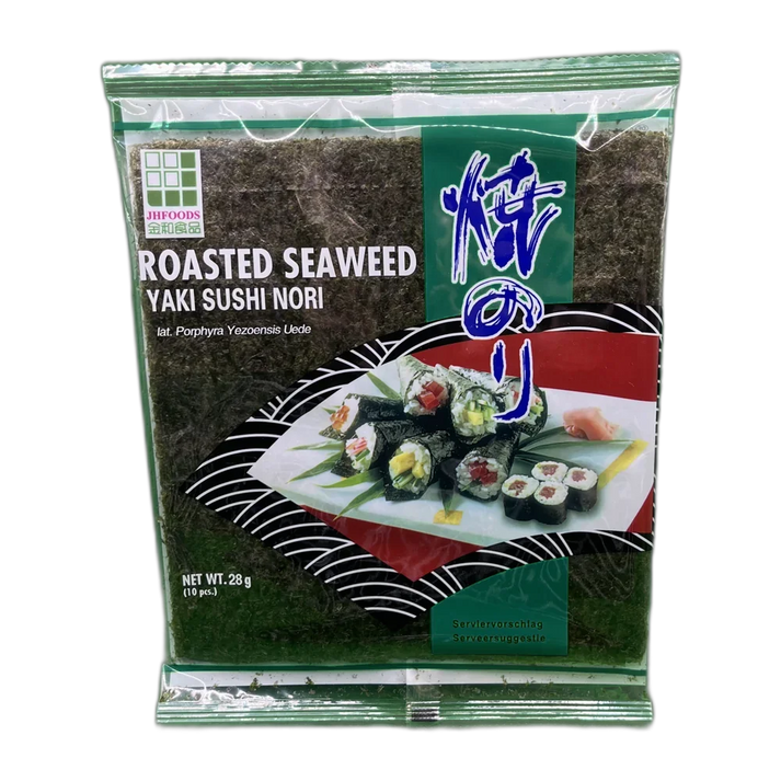 JHFOODS Seetang Geröstet Yaki Sushi Nori Grün 28G