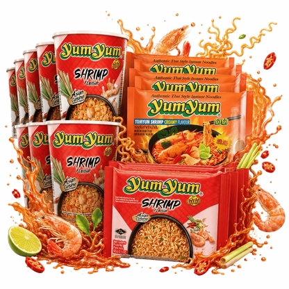 YUM YUM Garnelen Bestseller Box – 36x Packungen & Cups